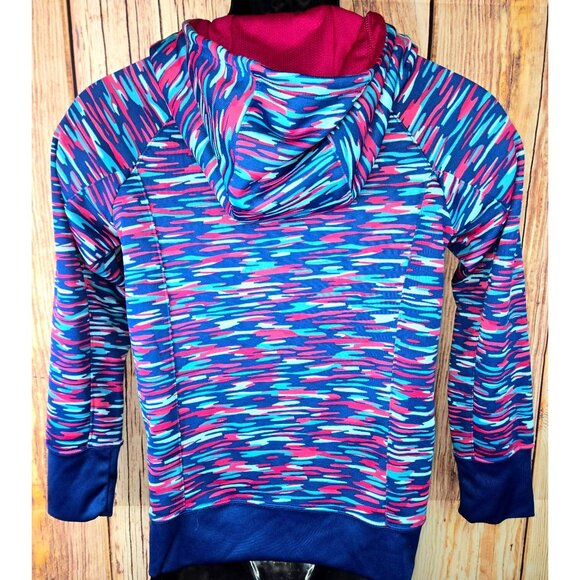 Nike Therma-Fit Kids Multicolor Patterned Hoodie Large Long Sleeve Pullover - Picture 3 of 8